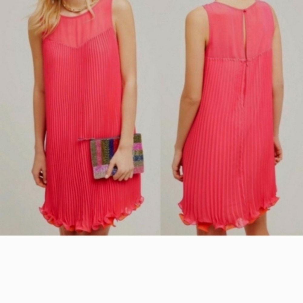 Maeve Pink Pleated Sundress for Cocktail Nights